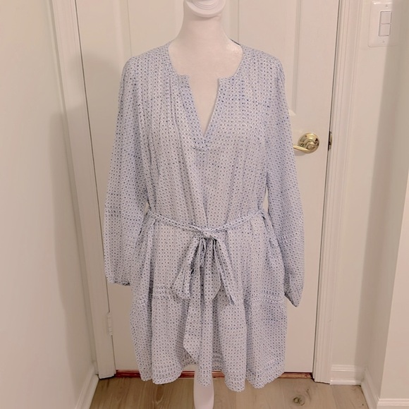 Tuckernuck Roller Rabbit Blue Surry Nydia Belted Block Print Dress Size Small - Picture 9 of 15